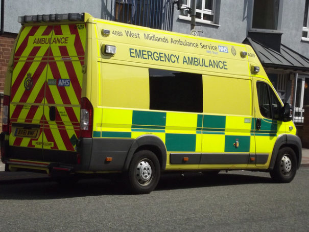 NHS healthcare ambulance