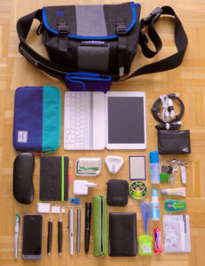 check contents of child school bag